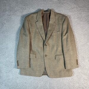 Vtg Ralph Lauren for Dillard's Blazer Mens Size 42S Brown 100% Wool Canada Made